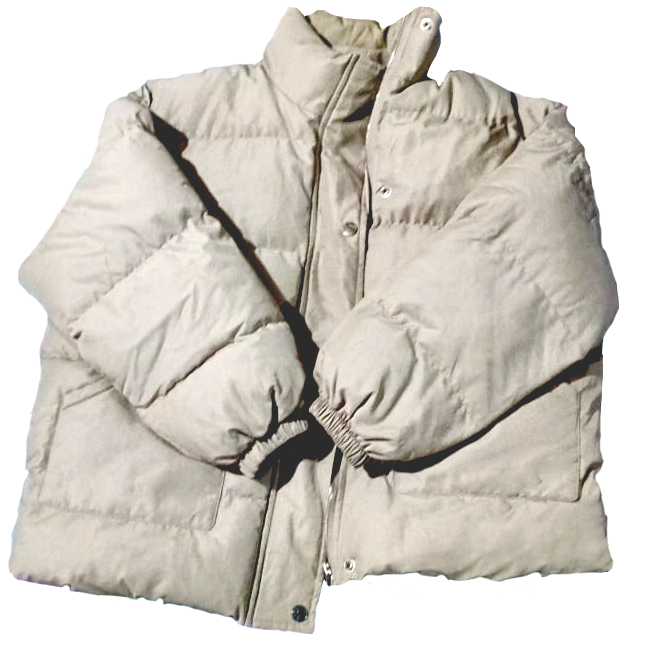 Casaca puffer color manteca – (Talla M)