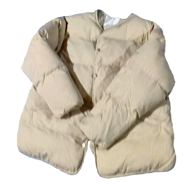 Casaca acolchada Beigue tipo puffer larga – Talla M/L