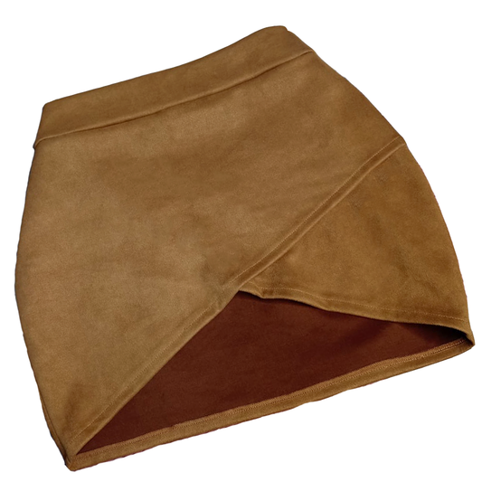 Falda corta cruzada tipo gamuza – (Talla M/L)