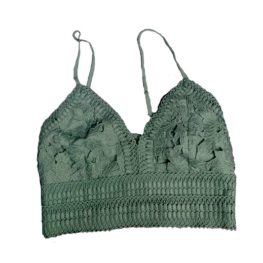 Top verde sage "Love Tree" -(Talla M)