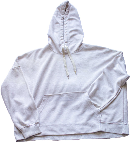 Polera crop blanca"PRIMARK CARES" básico oversize – (Talla M)