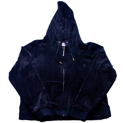 Polera de terciopelo negro"JUÍCY COUTURE"-(Talla S/M)