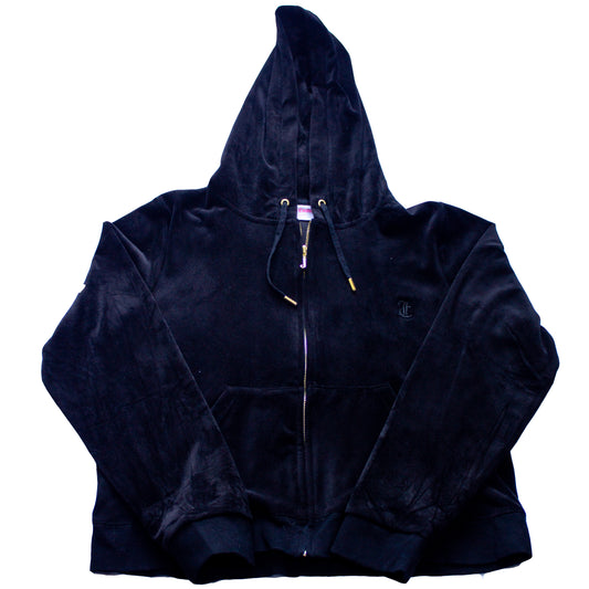 Polera de terciopelo negro"JUÍCY COUTURE"-(Talla S/M)