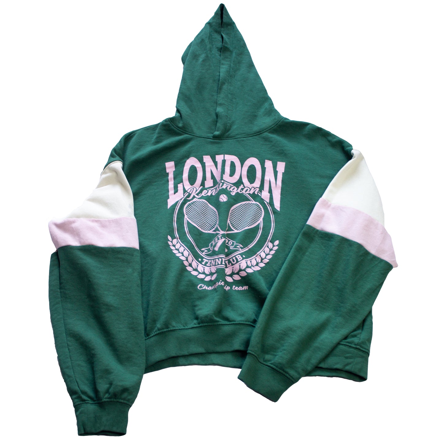 Polera crop verde "H&M" London-(Talla S/M)