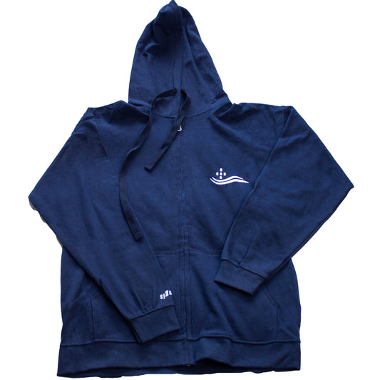 Polera azul "KEYA" estampado simple-(Talla M)